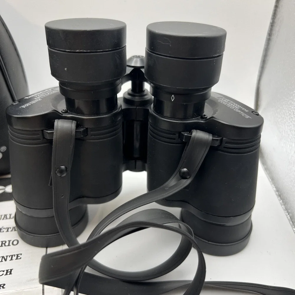 Vintage Tasco 7x35mm Zip Focus Binoculars - Complete Set with Case & Manual